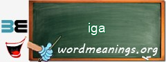 WordMeaning blackboard for iga